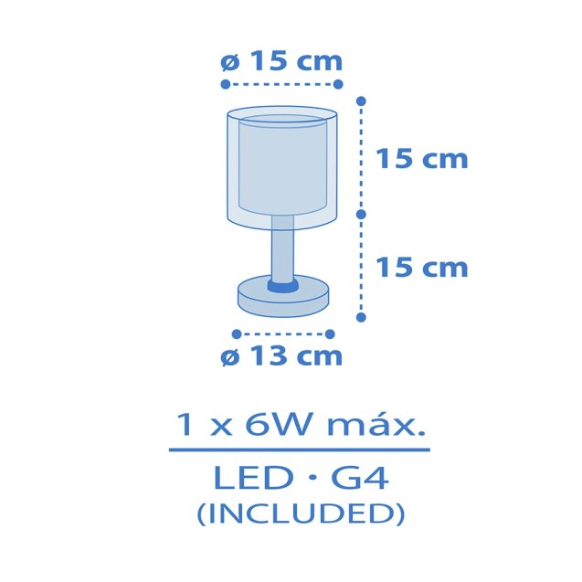 Baby Teddy Blue επιτραπέζιο φωτιστικό (41571T)