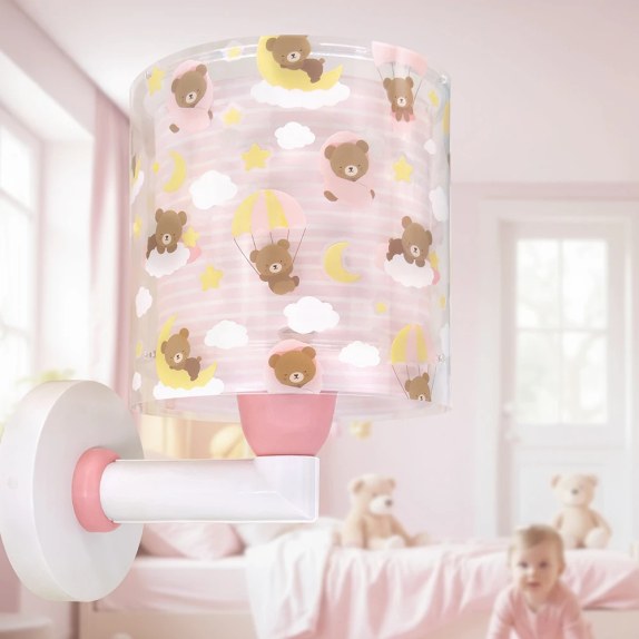 Baby Teddy Pink απλίκα τοίχου (41579S)