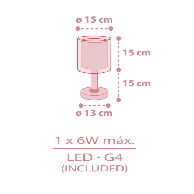 Kawaii Pink επιτραπέζιο φωτιστικό (41761S)