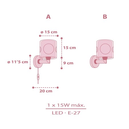 Princess Dance απλίκα τοίχου (60919)