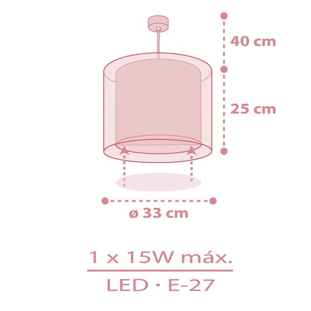 Baby Teddy Pink φωτιστικό οροφής (41572S)