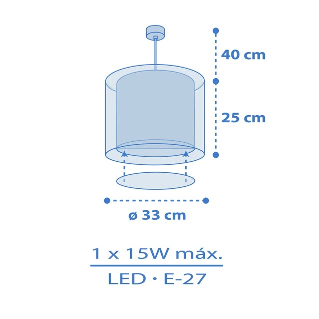 Baby Teddy Blue φωτιστικό οροφής (41572T)