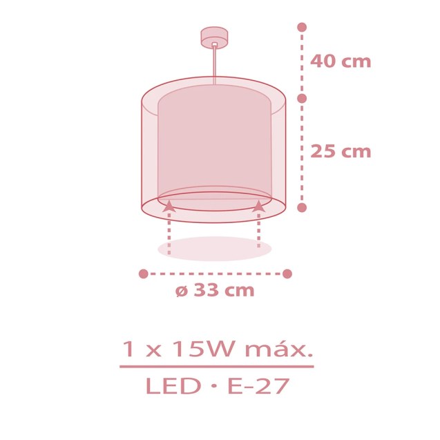 Kawaii Pink φωτιστικό οροφής (41762S)