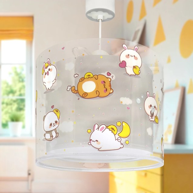 Kawaii Grey παιδικό φωτιστικό οροφής (41762E)