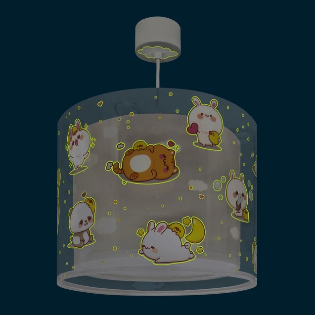 Kawaii Grey παιδικό φωτιστικό οροφής (41762E)