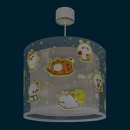 Kawaii Grey παιδικό φωτιστικό οροφής (41762E)