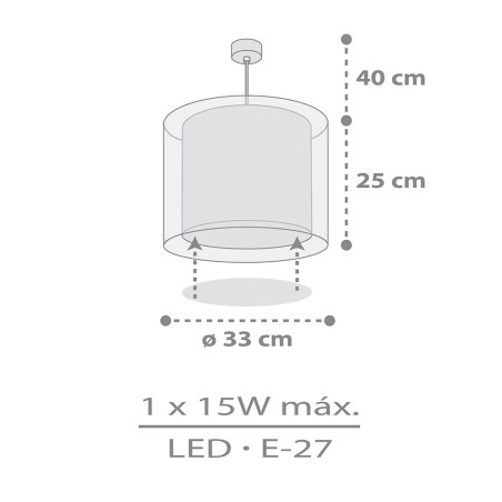 Kawaii Grey παιδικό φωτιστικό οροφής (41762E)