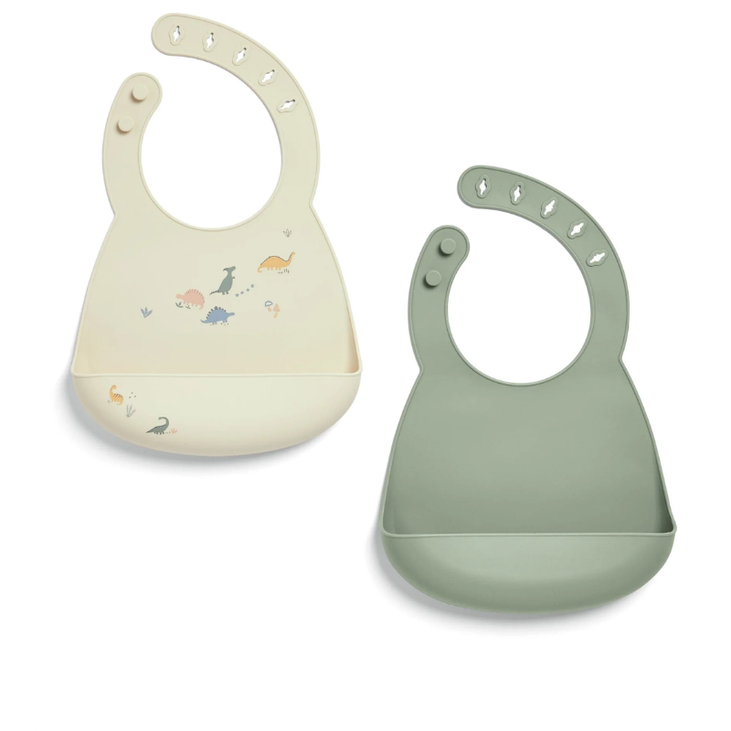 Σετ Σαλιάρες Σιλικόνης 2 Τεμαχίων Mamas & Papas Dino Teal 24280131