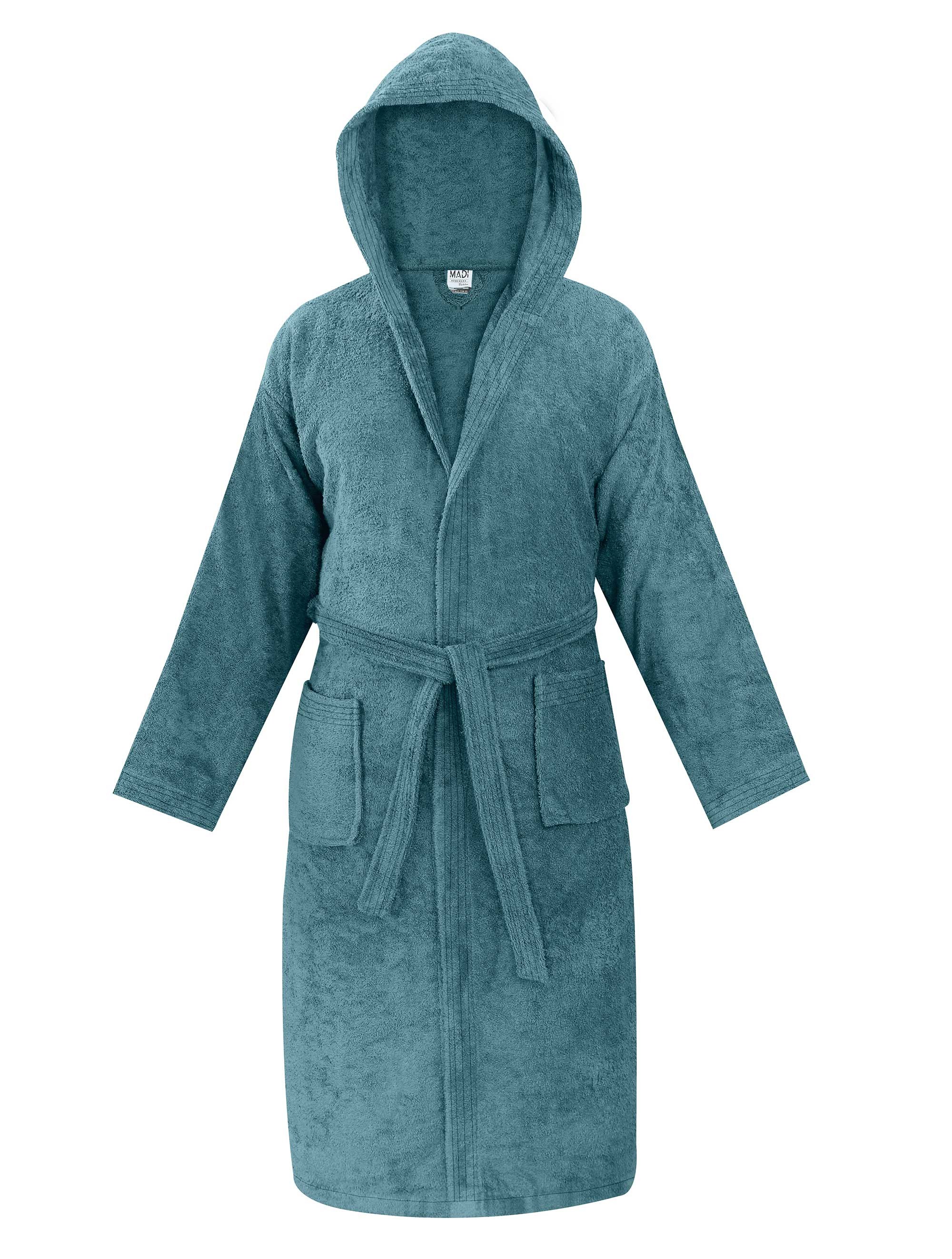 Μπουρνούζι με κουκούλα Madi Olia Teal Medium