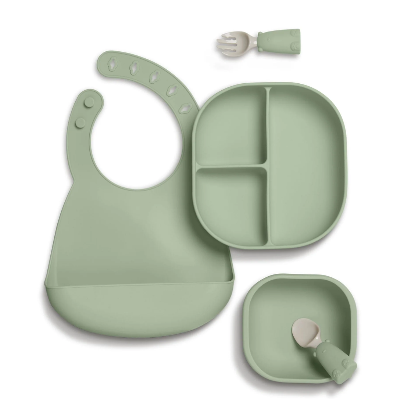 Σετ Φαγητού Mamas & Papas από Σιλικόνη με Αντιολισθητική Βάση 4τμχ Kiwi 24280134