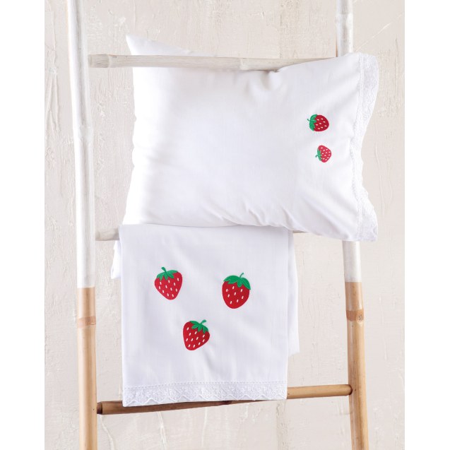 Σετ Σεντόνια Κούνιας 3 Τεμαχίων Rythmos Fragola...