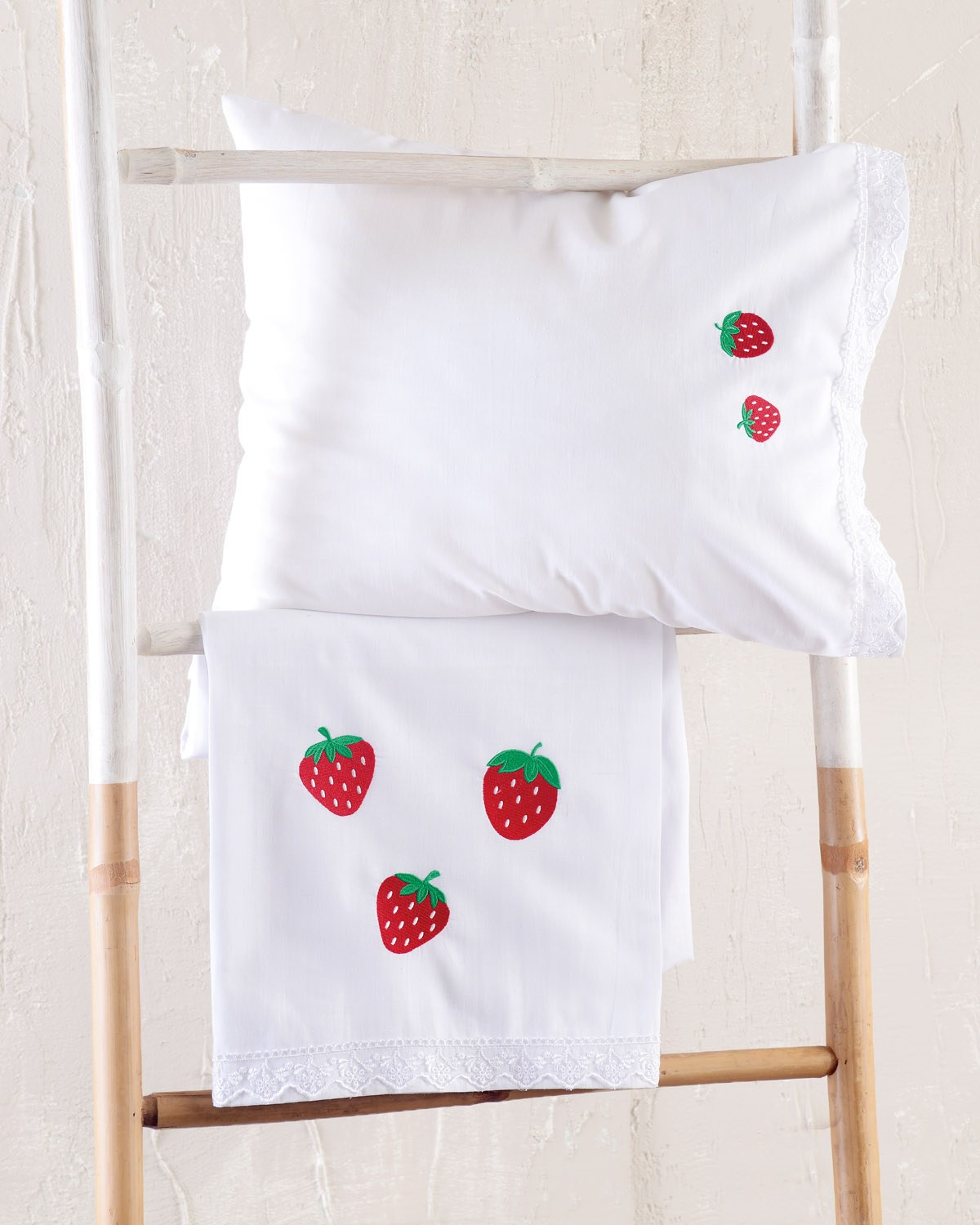 Σετ Σεντόνια Κούνιας 3 Τεμαχίων Rythmos Fragola 100x160