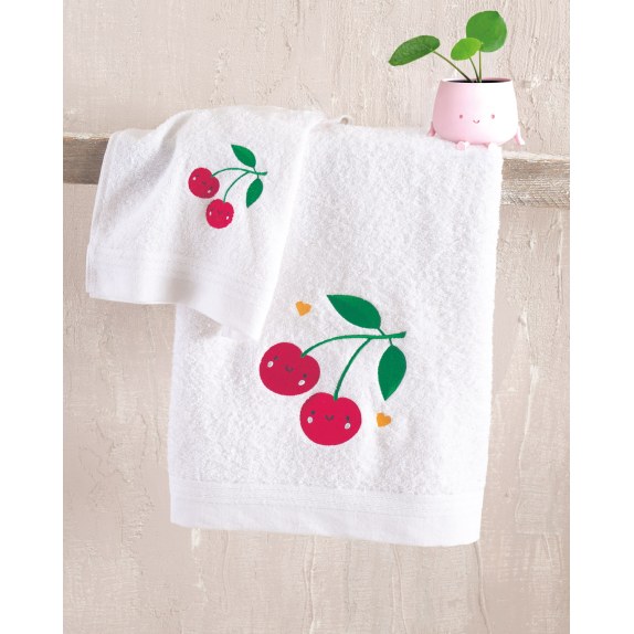 Σετ Παιδικές Πετσέτες 2 Τεμαχίων Rythmos Cherries...