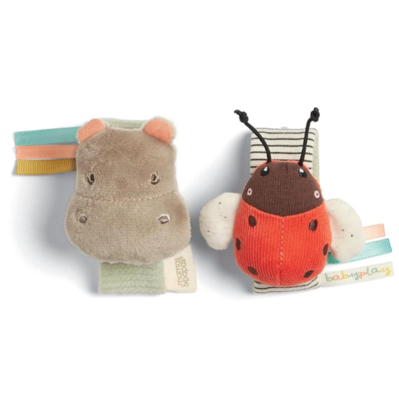 Κουδουνίστρες Mamas & Papas Καρπού Hippo & Ladybird 25180253