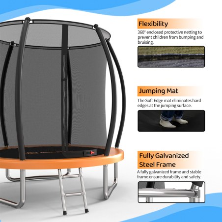 Τραμπολίνο Με Δίχτυ Bebe Stars Δ 185Cm 646-171