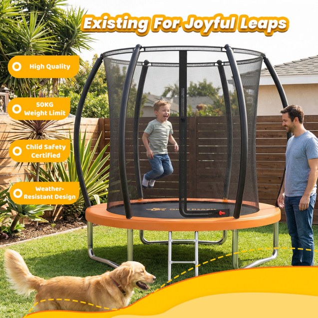 Τραμπολίνο Με Δίχτυ Bebe Stars Δ 185Cm 646-171