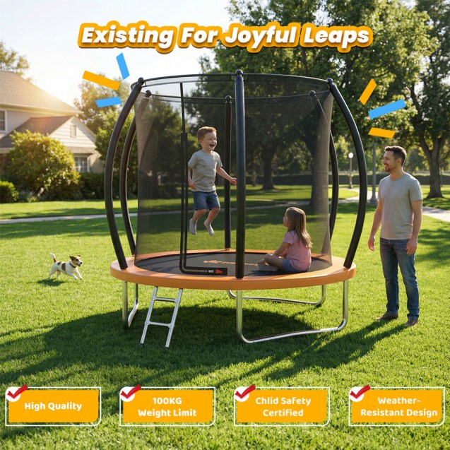 Τραμπολίνο Με Δίχτυ Bebe Stars Δ 245Cm 647-171