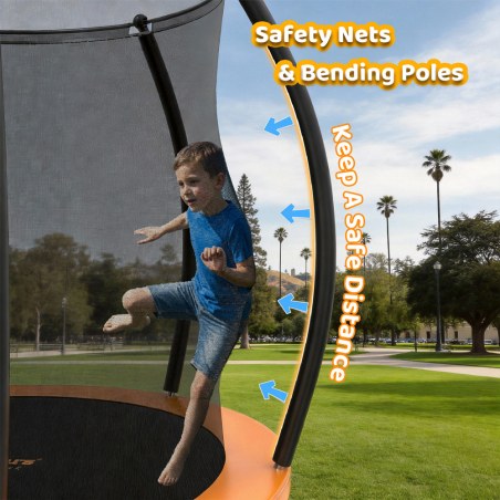 Τραμπολίνο Με Δίχτυ Bebe Stars Δ 245Cm 647-171