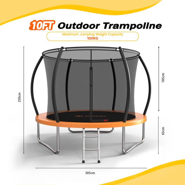 Τραμπολίνο Με Δίχτυ Bebe Stars Δ 305Cm 648-171