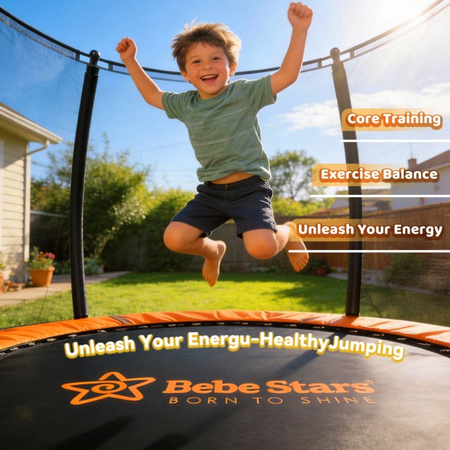 Τραμπολίνο Με Δίχτυ Bebe Stars Δ 305Cm 648-171