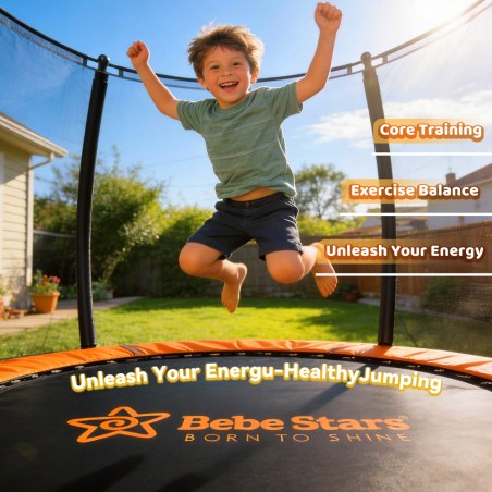 Τραμπολίνο Με Δίχτυ Bebe Stars Δ 305Cm 648-171