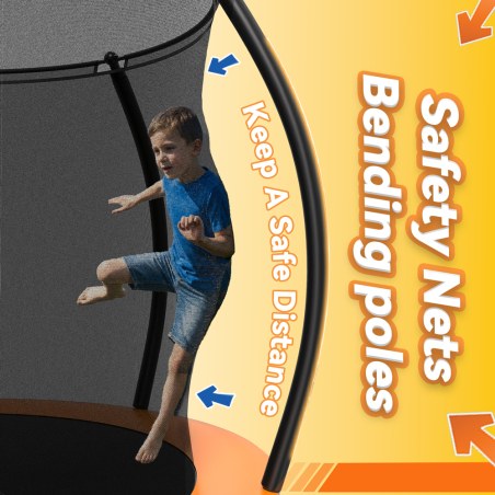 Τραμπολίνο Με Δίχτυ Bebe Stars Δ 305Cm 648-171