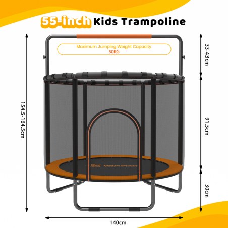 Τραμπολίνο Με Δίχτυ Bebe Stars Δ 140Cm 644-171