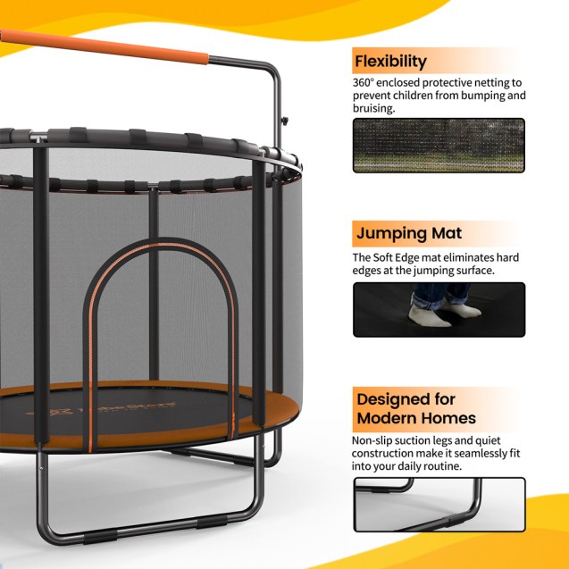 Τραμπολίνο Με Δίχτυ Bebe Stars Δ 140Cm 644-171