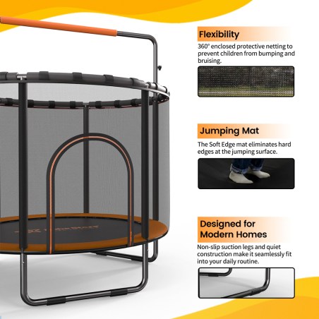 Τραμπολίνο Με Δίχτυ Bebe Stars Δ 140Cm 644-171