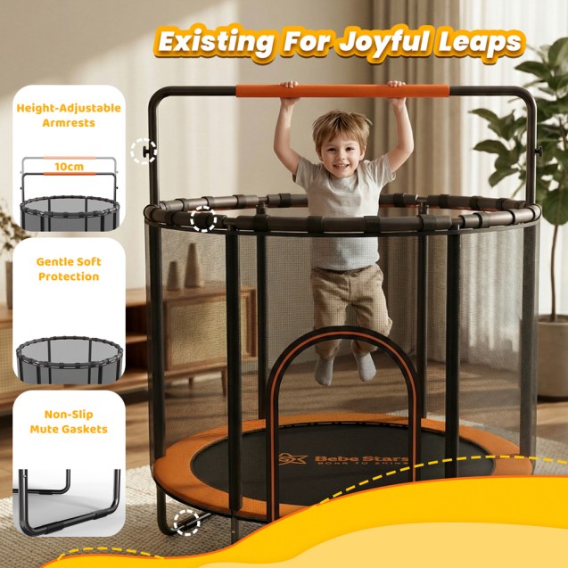 Τραμπολίνο Με Δίχτυ Bebe Stars Δ 140Cm 644-171