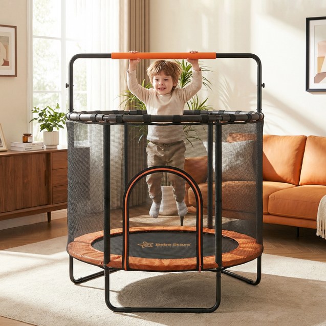 Τραμπολίνο Με Δίχτυ Bebe Stars Δ 140Cm 644-171