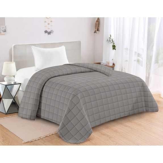 Κουβερλι Καπιτονε Μονο 160X240 Adam Home Antel Grey