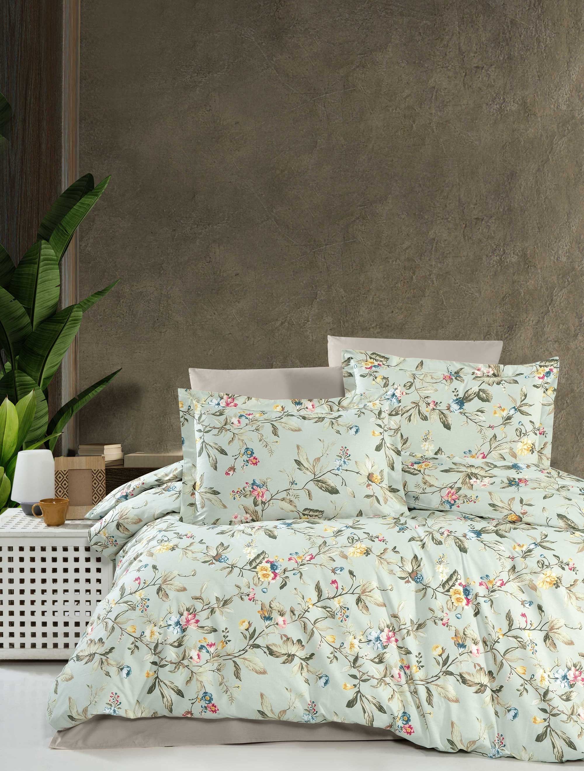 Σετ Σεντόνια Μονά με Λάστιχο 3 Τεμαχίων Madi Niva Μέντα 100x200+35