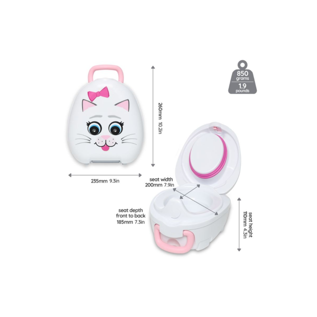 Φορητό Γιο Γιο My Carry Potty Γατούλα Λευκό/Ροζ...