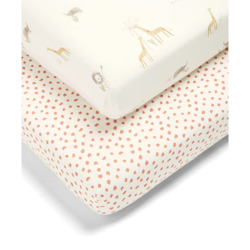 Mamas & Papas Σετ Βρεφικά Κατωσέντονα 2 τμχ. Mamas& Papas 70x142x19cm Jungle 23280056