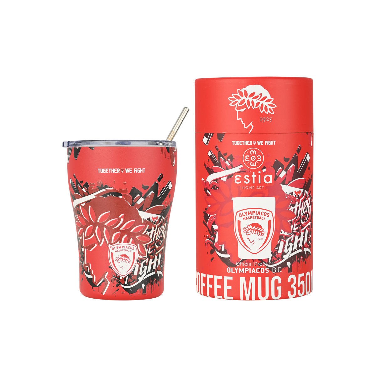 Estia Estia Θερμός Coffee Mug Olympiacos Bc Edition Together We Fight 350Ml