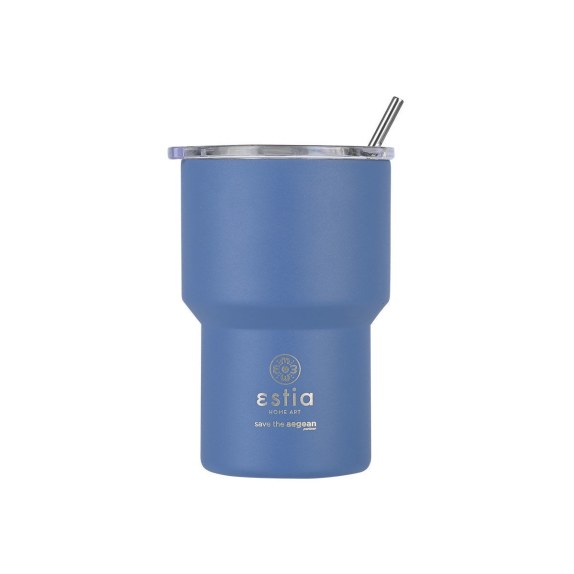 Estia Θερμός Mug Lite Save The Aegean 400Ml Denim Blue