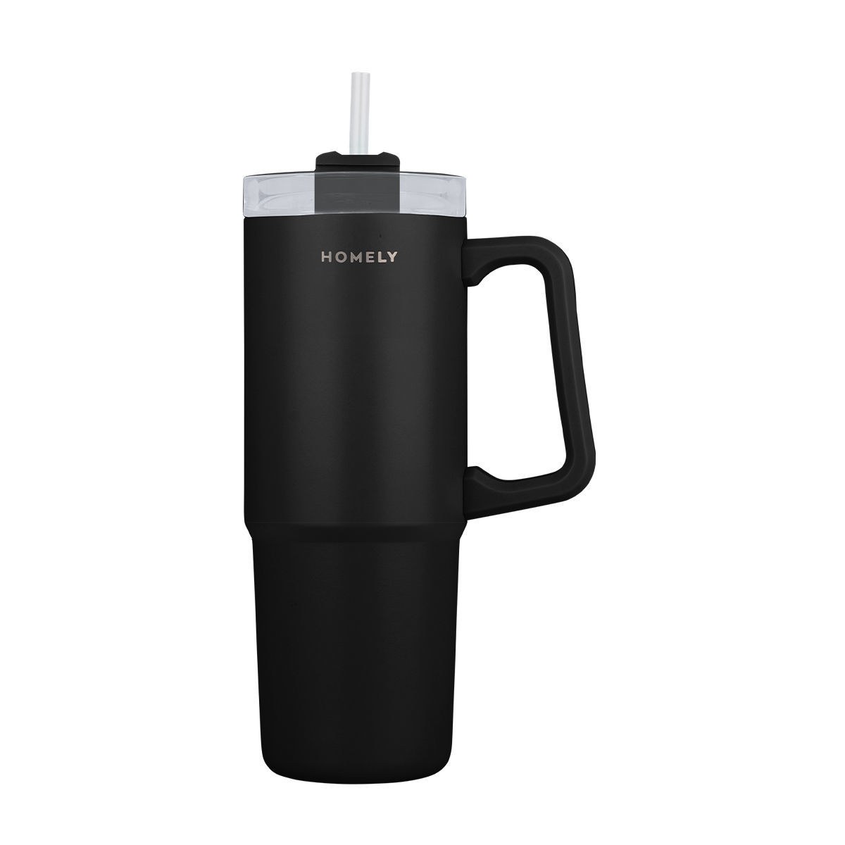 Homely Θερμός Straw Tumbler 900Ml Midnight Black