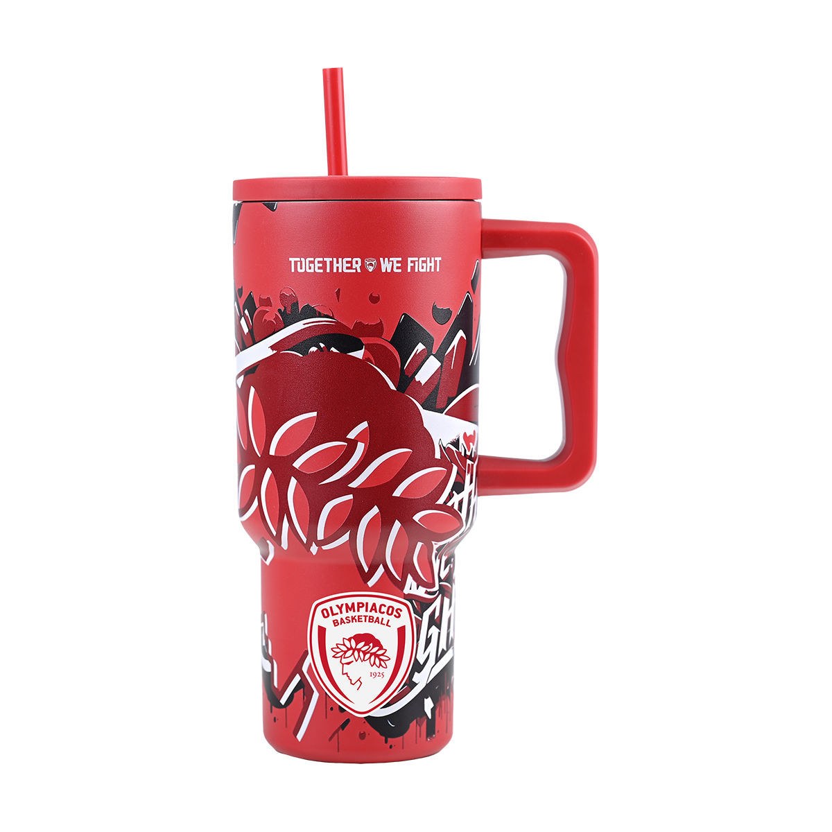 Estia Estia Θερμός Straw Tumbler Xl Olympiacos Bc Edition Together We Fight 900Ml