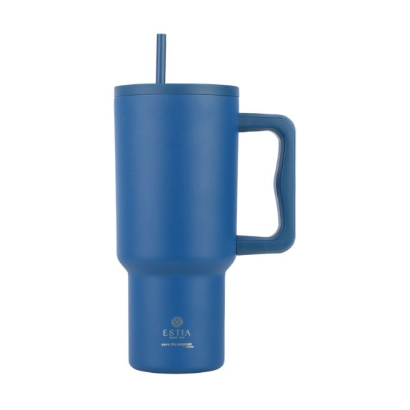 Estia Θερμός Straw Tumbler Xl Save The Aegean 900Ml Denim...