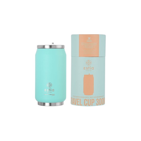 Estia Θερμός Travel Cup Save The Aegean 300Ml Bermuda Green