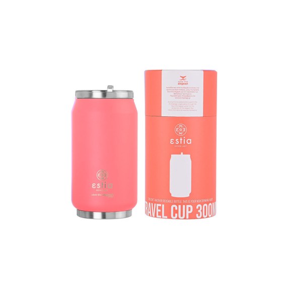 Estia Θερμός Travel Cup Save The Aegean 300Ml Fusion Coral