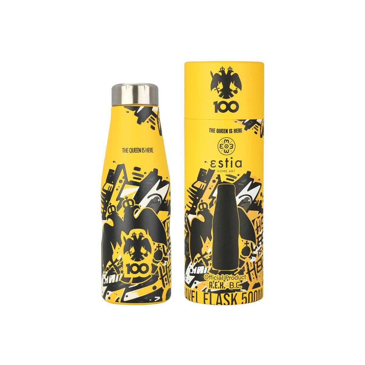 Estia Θερμός Travel Flask Aek Bc Edition The Queen Is Here 500Ml