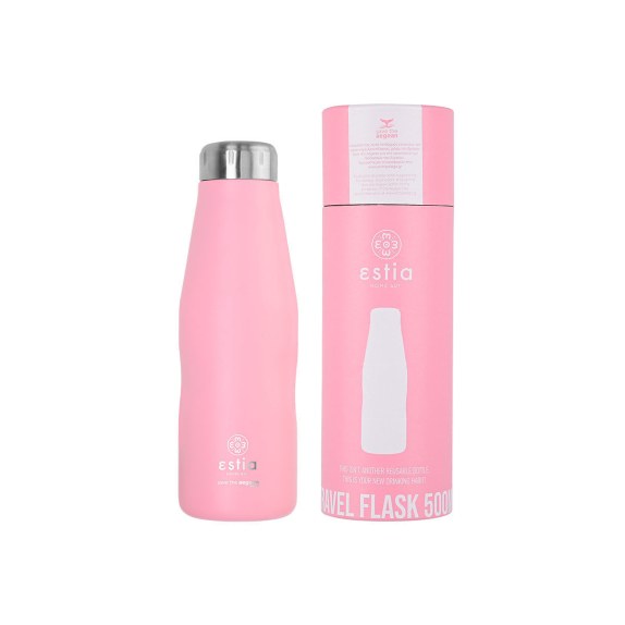 Estia Θερμός Travel Flask Save The Aegean 500Ml Blossom Rose