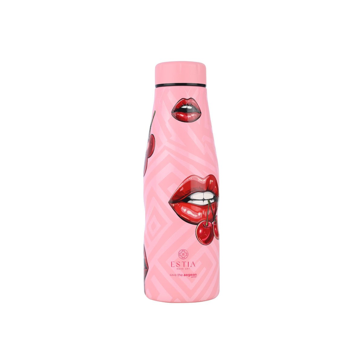 ESTIA ΘΕΡΜΟΣ TRAVEL FLASK SAVE THE AEGEAN 500ml BLUSH POP