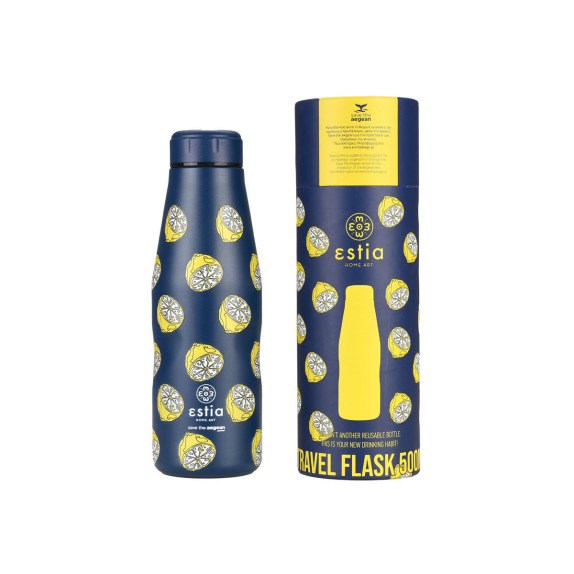 Estia Θερμός Travel Flask Save The Aegean 500Ml Citrus...