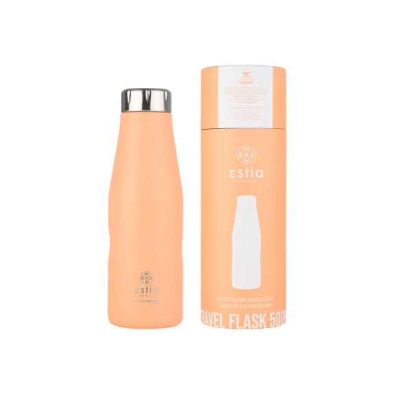 Estia Θερμός Travel Flask Save The Aegean 500Ml Peach Fuzz