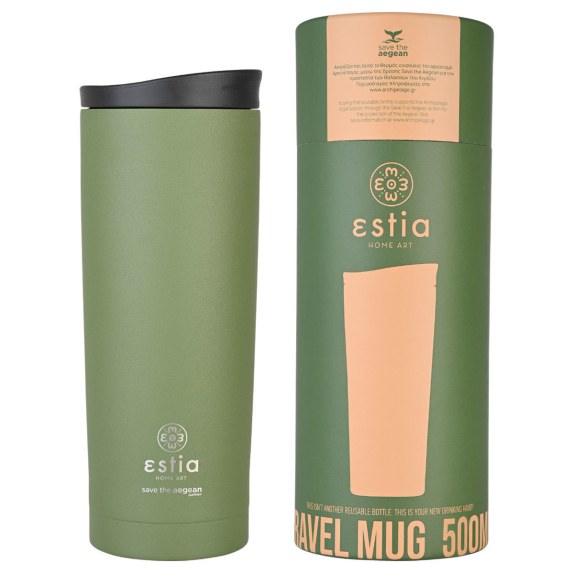 Estia Θερμός Travel Mug Save The Aegean 500Ml Forest Spirit