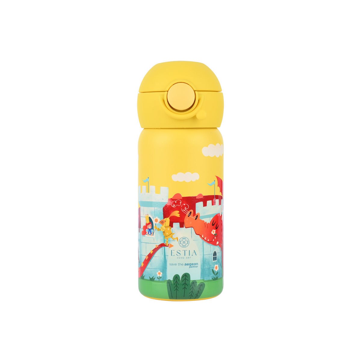 Estia Θερμός Παιδικό Wonder Bottle Save The Aegean 350Ml Fortress Dragon