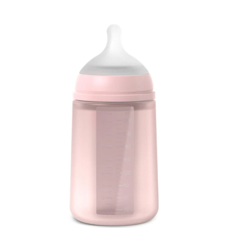 Μπιμπερό Σιλικόνης Suavinex Φυσιολογική Θηλή Sx Pro Rosewater +3m 240ml BR79794